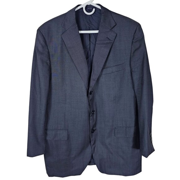 Ermenegildo Zegna Gray Wool Blazer Jacket US 46R Dual Vent Quiet Luxury Italian - Picture 1 of 12